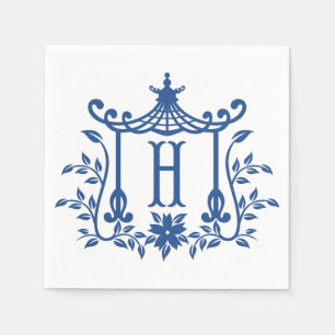 Chic Pagoda Monogram H Napkins Pappersservett