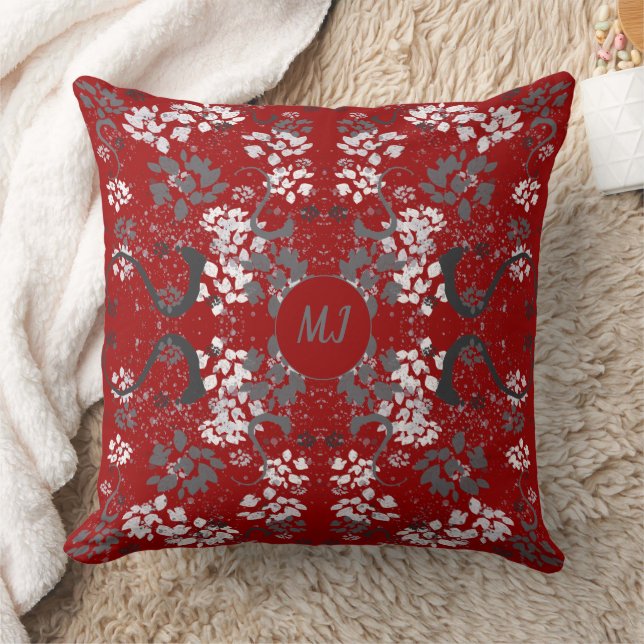 Chic Paint Monogrammed Dekorativ kudde (Filt)