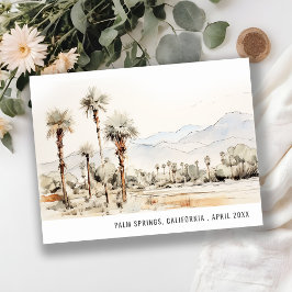 Chic Palm Springs California Landskap Resa Vykort