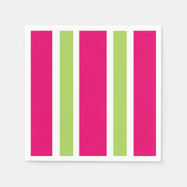 CHIC PAPPERSSERVETT_LOVELY SHOCK ROSA/GRÖNT RAND PAPPERSSERVETT