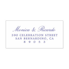 Chic par Calligraphy Bröllop Returadress Självfärgande Stämpel