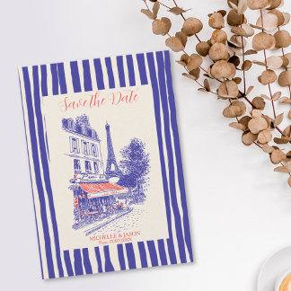 Chic Paris Doodle Whimsical Eiffel Tower Spara Datumet