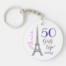 Chic Paris Eiffel Torn Girls Resa 50:e födelsedage
