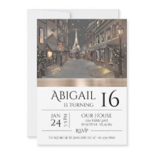 Chic Paris Eiffel Torn Guld Trendig Birthday