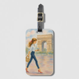 Chic Paris Girl by Arc de Triomphe Bagagebricka