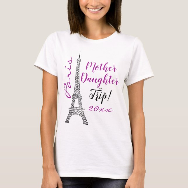 Chic: Parisdotterbolaget Eiffel Torn Mor, Resa T Shirt (Framsida)