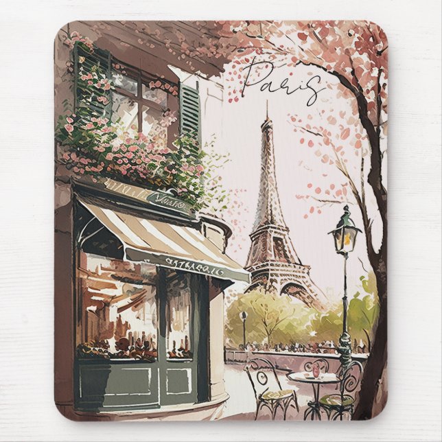 Chic Parisian Cafe Eiffel Torn Paris Frankrike Sho Musmatta (Framsidan)