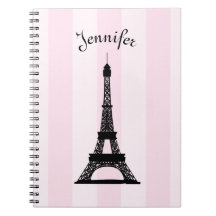 Chic Parisian Eiffel för rosarandsvart torn