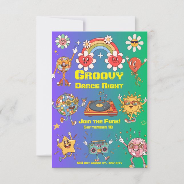 Chic Party Invitation – Stylish Celebration Event  Tack Kort (Framsida)