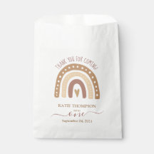 Chic Pastel Brown Rainbow Boho Första födelsedagen