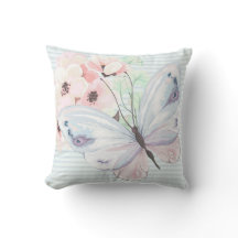 Chic Pastel Butterfly Dekorativ kudde