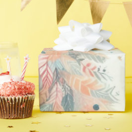 Chic Pastel Christmas Tree Wrapping Paper Presentpapper