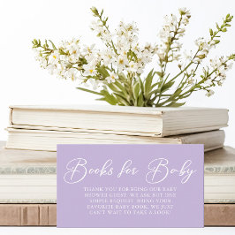 Chic Pastel Lila Bokar for Baby Shower Tilläggskort