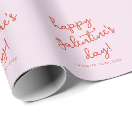 Chic Pastel Lila Lycklig Galentines Day-skript Presentpapper