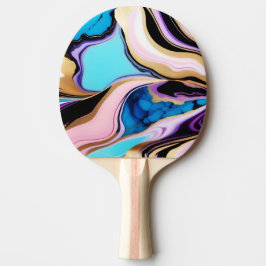 Chic Pastel lila rosa blue guld Faux Marble Pingisracket