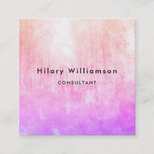 Chic Pastel Rosa Lilac Lavender Grunge Struktur Fyrkantigt Visitkort