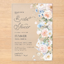 Chic Pastel  White Blue Blommigt Möhippa