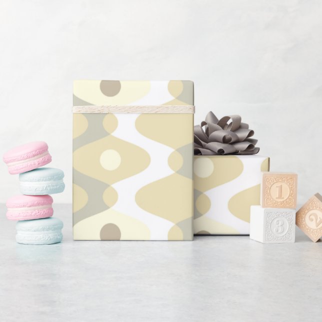 Chic Pastell Mid Century Mönster Presentpapper (Baby Shower)