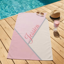 Chic Pastell Rosa Modern Geometrisk Anpassat Namn