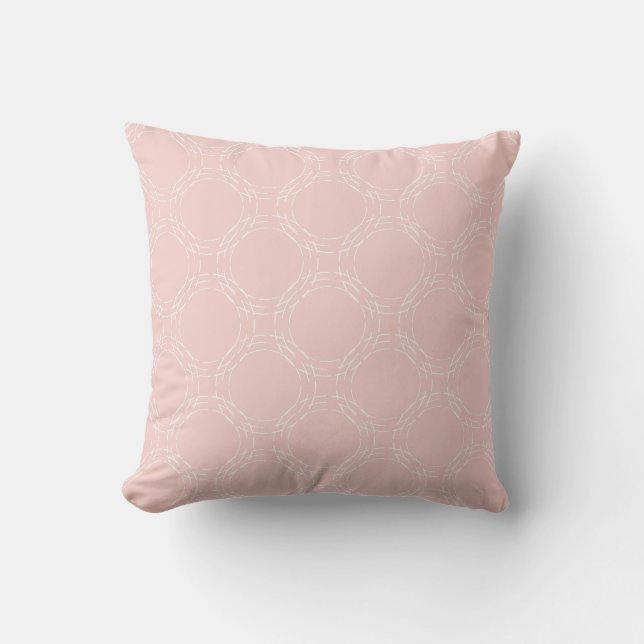 Chic Pastell Rosa Mönster Kudde (Framsida)