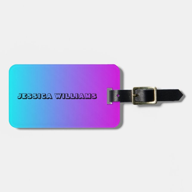 Chic pastellfärgade lutningfärger bagagebricka (Horisontell Framsida)