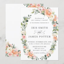 Chic Peach  ivoriansk Blommigt Utandningsutslag Br