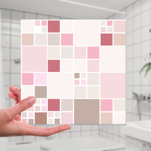 Chic Peach Rosa Beige Bathroom Tile Kakelplatta