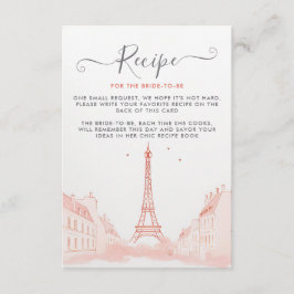 Chic Peach Rosa Eiffel Torn Möhippa Recipe Tilläggskort