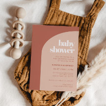 Chic peach terracotta arch Baby Shower