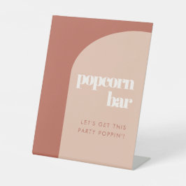 Chic peach terracotta arch bröllop Popcorn pub