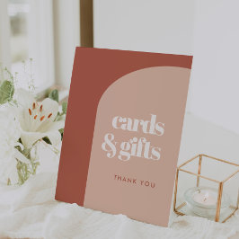 Chic peach terracotta arch Cards & Gifts bröllop