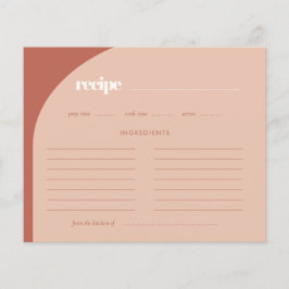 Chic peach terracotta arch Recept Card