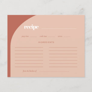 Chic peach terracotta arch Recept Card