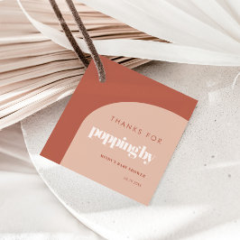Chic peach terracotta arch Tack för att du kom hit Gåvor Etiketter