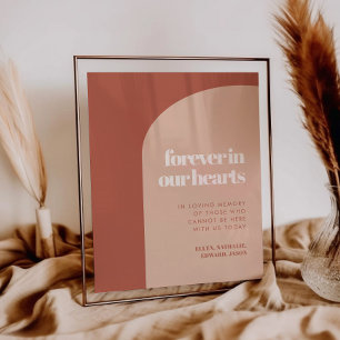 Chic peach terracotta Forever i våra hjärtan Poster