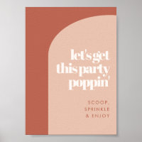 Chic peach terracotta Låt oss ta den här party-pop