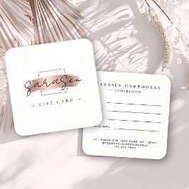 Chic Penseldragskort för Ro Guld Fyrkantigt Visitkort