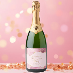 Chic Pension Party Rosa Guld Agate Anpassningsbar