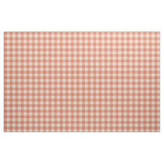 chic persika och vit darker gingham mönster tyg