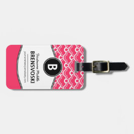 Chic Personalized. damshock rosaMonogram Bagagebricka