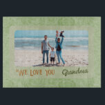 Chic Personalized Photo Text Grandma Gift Green<br><div class="desc">Add a touch of personalization to your kitchen with our Chic Personalized Photo Text Cutting Board. This cutting board is perfect for adding a unique and meaningful touch to your cooking routine, featuring a customizable front side with your photo and text. The vintage floral design provides a beautiful backdrop for...</div>