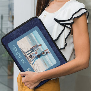 Chic Personlig Foto Text Mor Day Gift Laptop Fodral