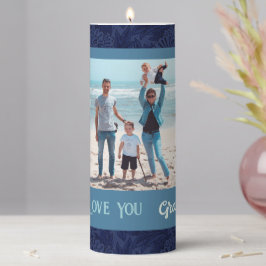 Chic Personlig Fototext Grandma Gift Blue