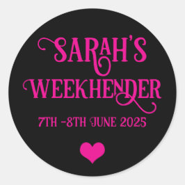Chic Personlig Hen Do Stickers | Bride Squad Runt Klistermärke
