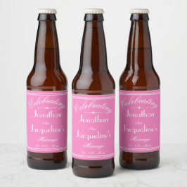 Chic Personlig Namn Bröllop Beer Flaska-etiketter Ölflaska Etikett
