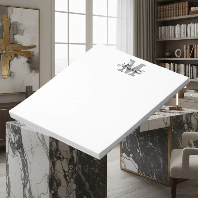 Chic personlig namn monogram anteckningsblock för  (chic notepad with monogram)