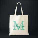Chic Personlig namn monogram Tygkasse<br><div class="desc">Kolla in över 100 populära stilar i bröllop tote bags från min butik "Bröllop Tote bags"!</div>
