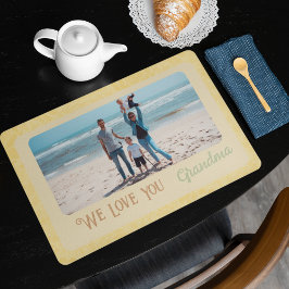 Chic Personlig Photo Text Grandma Gift-Gult