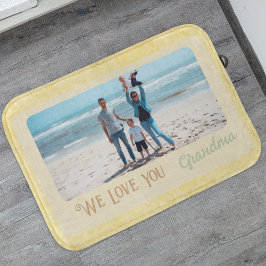 Chic Personlig Photo Text Grandma Gift-Gult Badrumsmatta