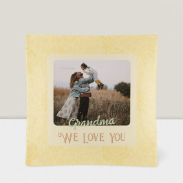 Chic Personlig Photo Text Grandparent Gift